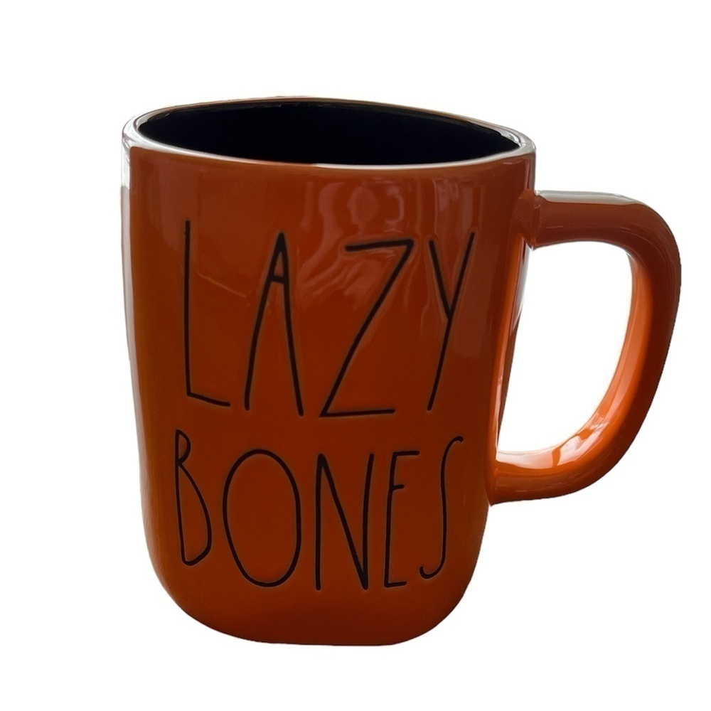 Ray Dunn Lazybones Halloween Mug Orange Black Interior Like New